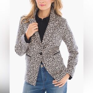 NWT $169 Faux Suede Animal Blazer size 1. Cheetah print